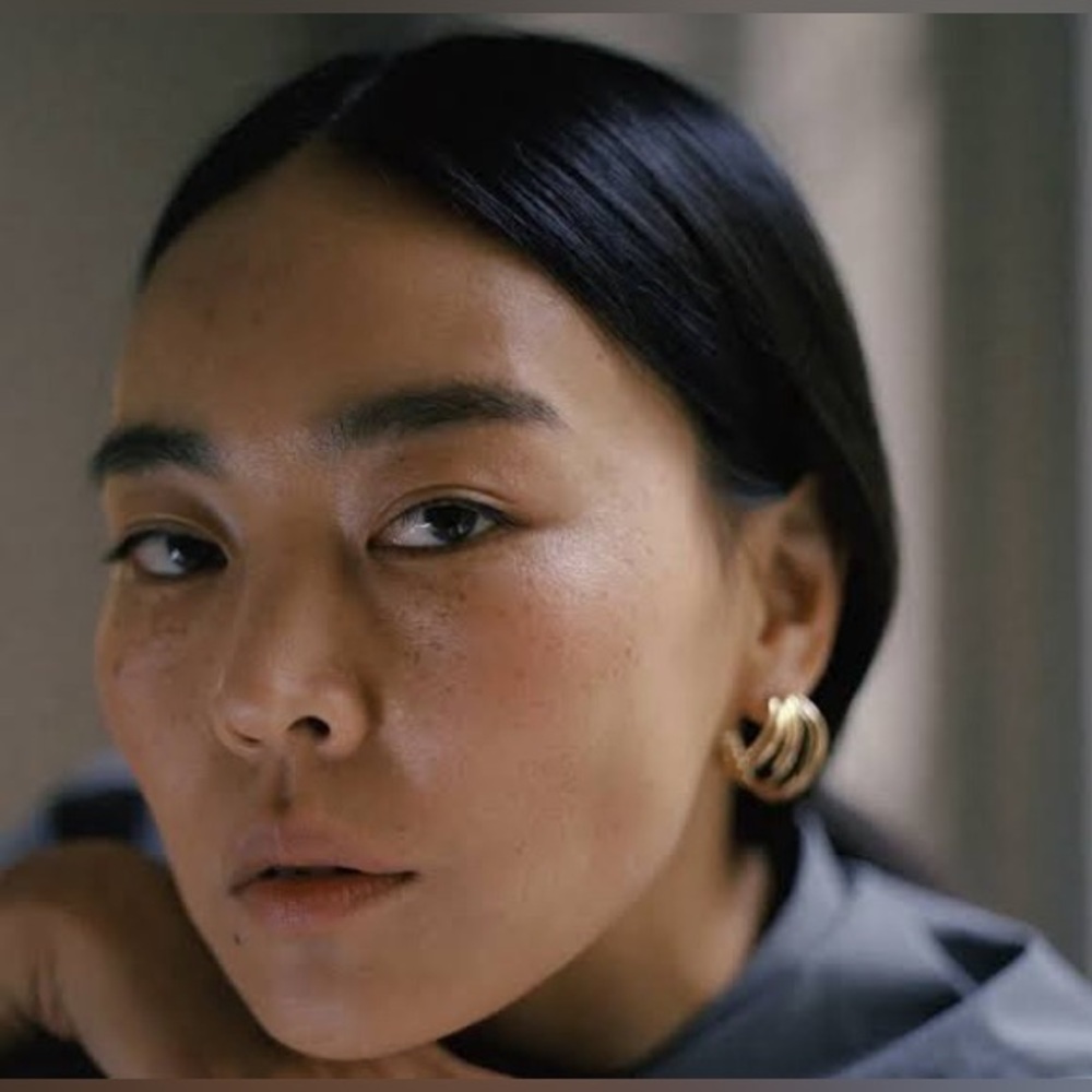 Completedworks 18kt Gold-plated Brass Stratum Earrings